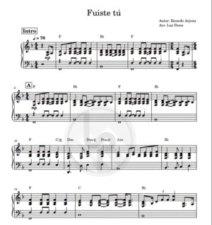Fuiste tu Fuiste tú (Piano acompañamiento + backing track)