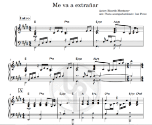 me va a extrañar Me va a extrañar (Piano acompañamiento + backing track)
