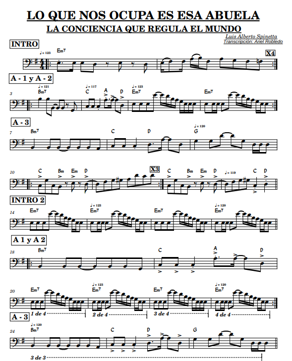 Lo que nos ocupa es esa abuela - Bajo electrico