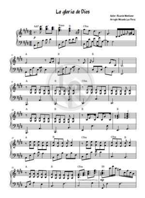 La gloria de Dios (Piano acompañamiento + Backing track)
