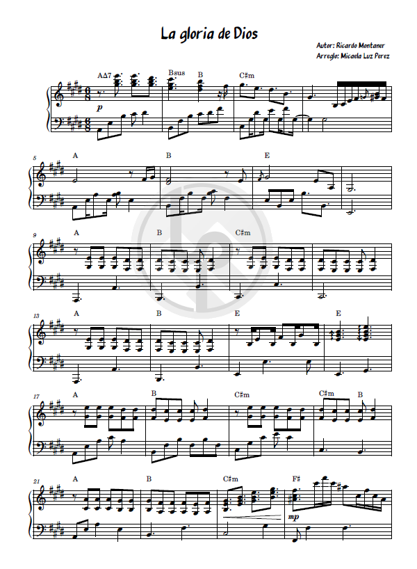 La gloria de Dios (Piano acompañamiento + Backing track)